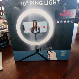 10" Ring LED Light with Tripod - Black